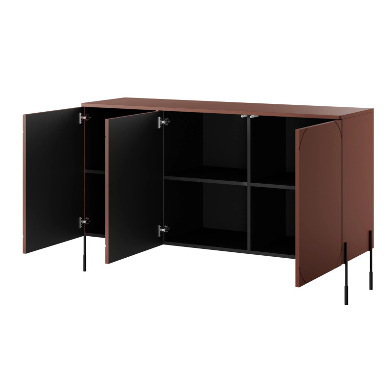 Trzydrzwiowa komoda 150 Sonatia Meble Bogart burgund