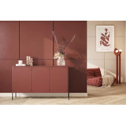 Trzydrzwiowa komoda 150 Sonatia Meble Bogart burgund