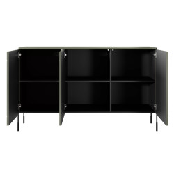 Trzydrzwiowa komoda 150 Sonatia Meble Bogart oliwka