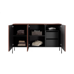 Trzydrzwiowa komoda z 2 szufladami 150 Sonatia Meble Bogart Trzydrzwiowa komoda z 2 szufladami 150 Sonatia Meble Bogart