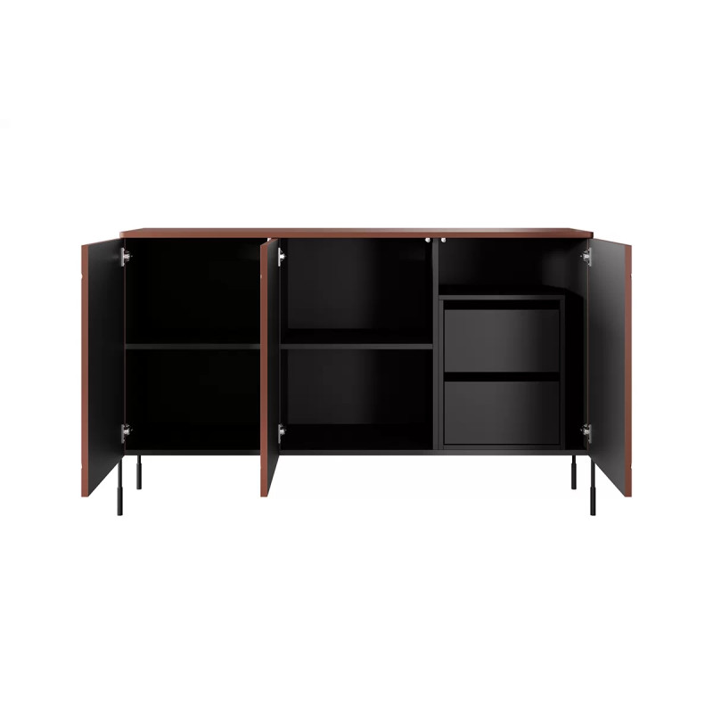 Trzydrzwiowa komoda z 2 szufladami 150 Sonatia Meble Bogart