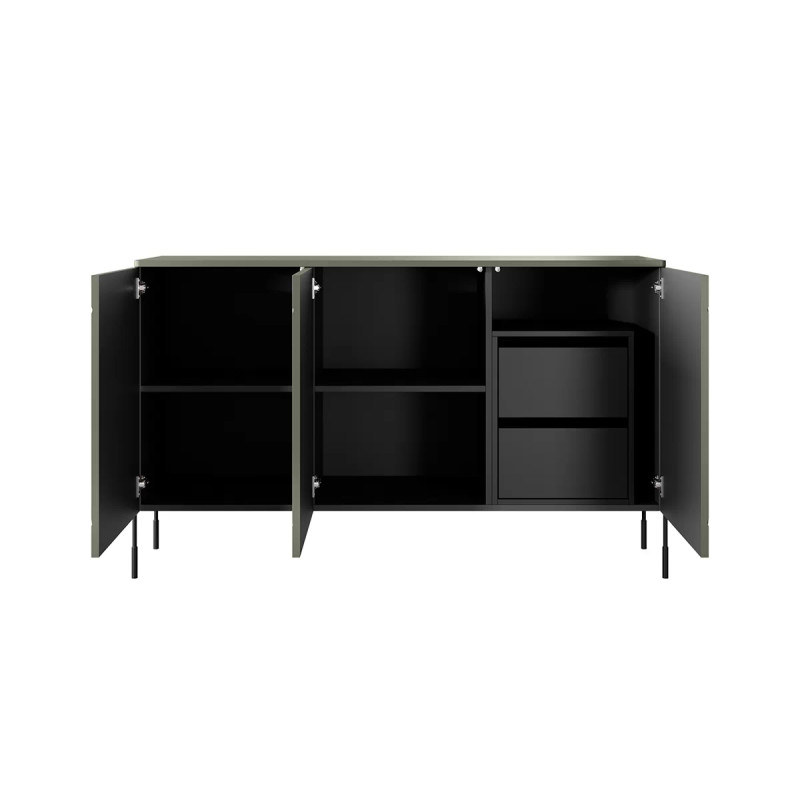 Trzydrzwiowa komoda z 2 szufladami 150 Sonatia Meble Bogart