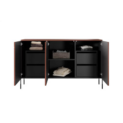 Trzydrzwiowa komoda z 4 szufladami 150 Sonatia Meble Bogart Trzydrzwiowa komoda z 4 szufladami 150 Sonatia Meble Bogart