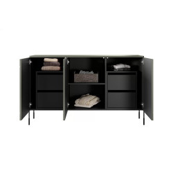 Trzydrzwiowa komoda z 4 szufladami 150 Sonatia Meble Bogart Trzydrzwiowa komoda z 4 szufladami 150 Sonatia Meble Bogart