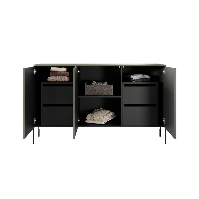 Trzydrzwiowa komoda z 4 szufladami 150 Sonatia Meble Bogart