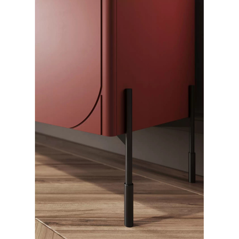 Czterodrzwiowa komoda 200 Sonatia Meble Bogart burgund