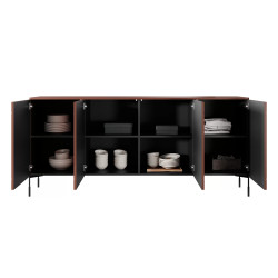 Czterodrzwiowa komoda 200 Sonatia Meble Bogart burgund