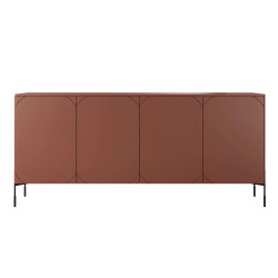 Czterodrzwiowa komoda 200 Sonatia Meble Bogart burgund