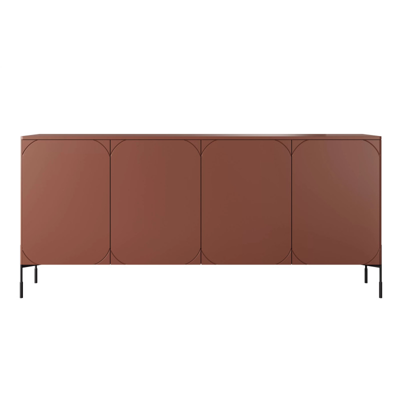 Czterodrzwiowa komoda 200 Sonatia Meble Bogart burgund