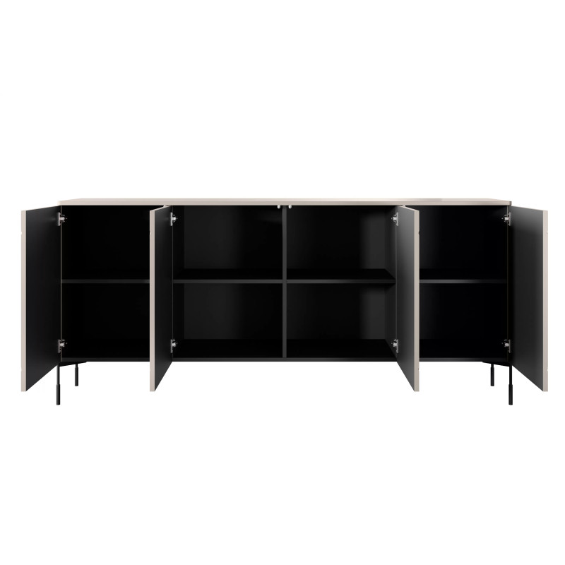 Czterodrzwiowa komoda 200 Sonatia Meble Bogart kaszmir