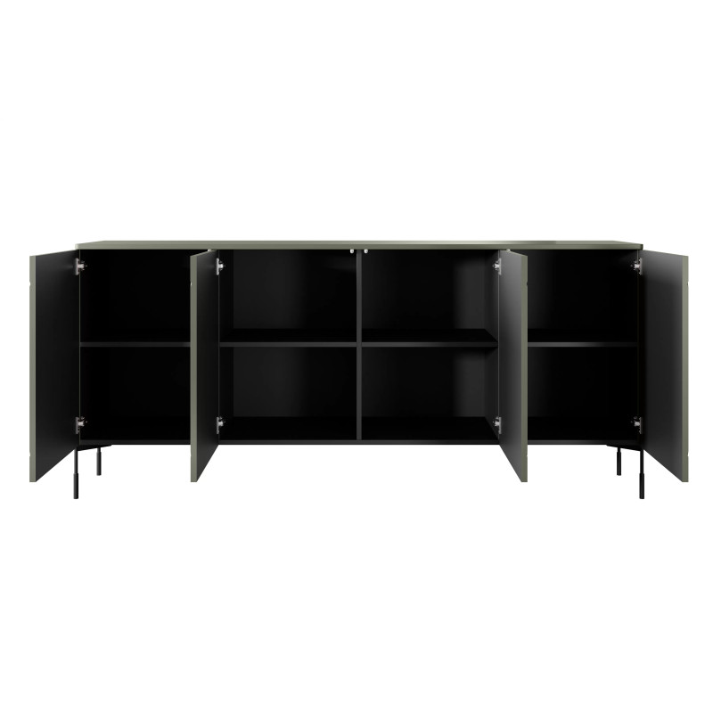 Czterodrzwiowa komoda 200 Sonatia Meble Bogart oliwka