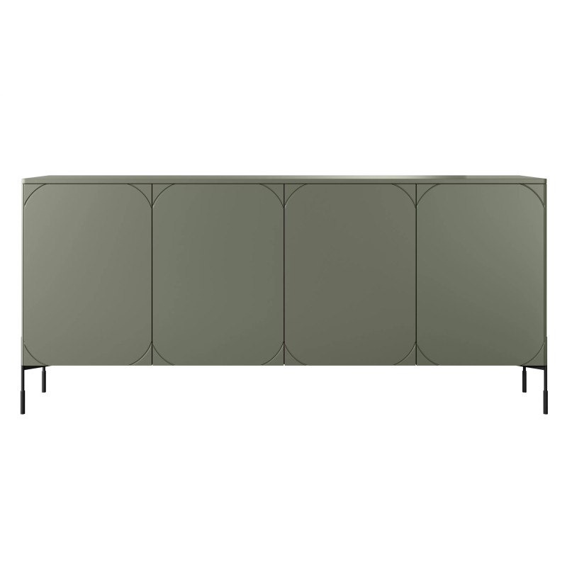 Czterodrzwiowa komoda 200 Sonatia Meble Bogart oliwka