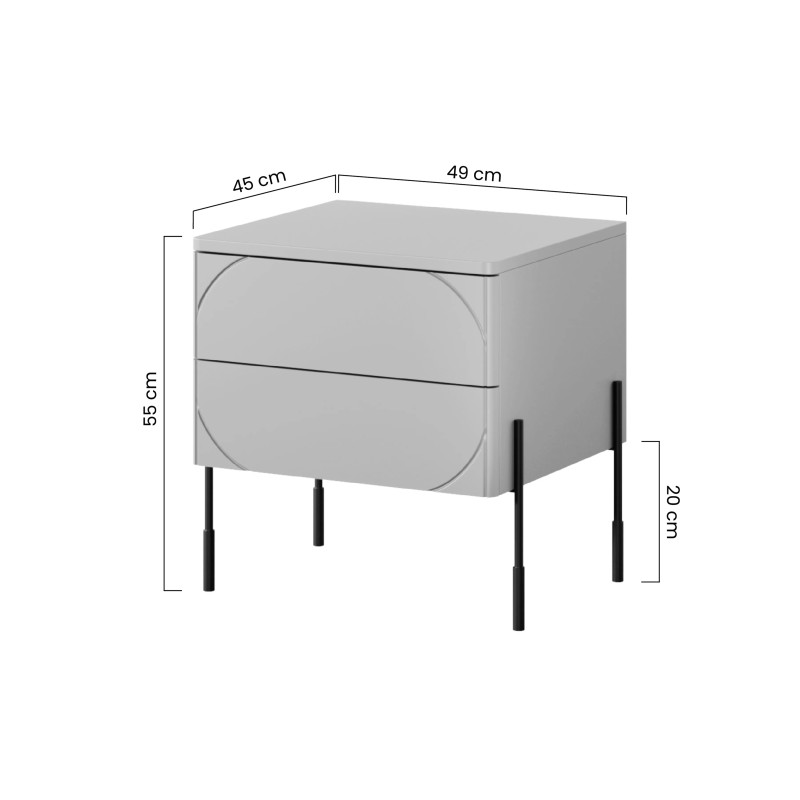 Szafka nocna Sonatia Meble Bogart oliwka