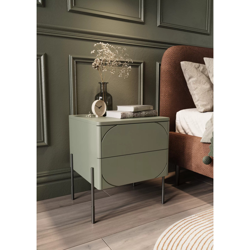Szafka nocna Sonatia Meble Bogart oliwka