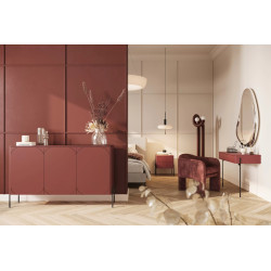 Toaletka z dwoma szufladami Sonatia Meble Bogart burgund