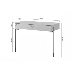 Toaletka z dwoma szufladami Sonatia Meble Bogart kaszmir