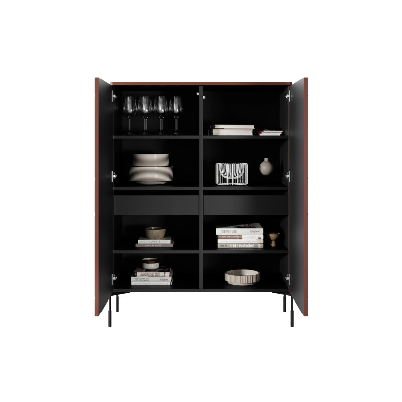 Kredens 120 z dwoma szufladami Sonatia Meble Bogart burgund