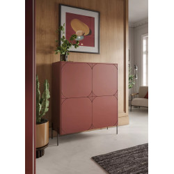 Kredens 120 z dwoma szufladami Sonatia Meble Bogart burgund