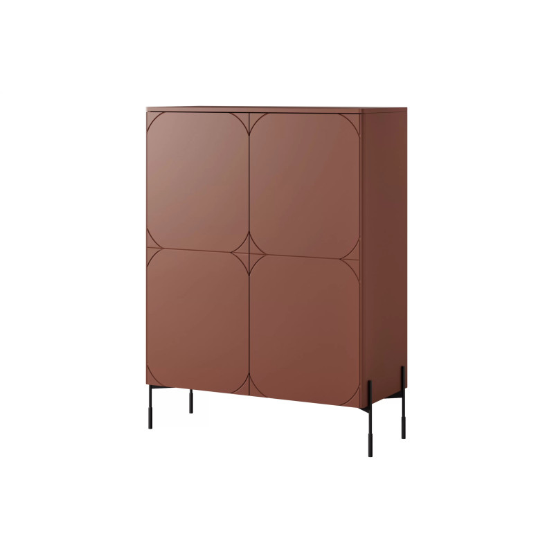 Kredens 120 z dwoma szufladami Sonatia Meble Bogart burgund