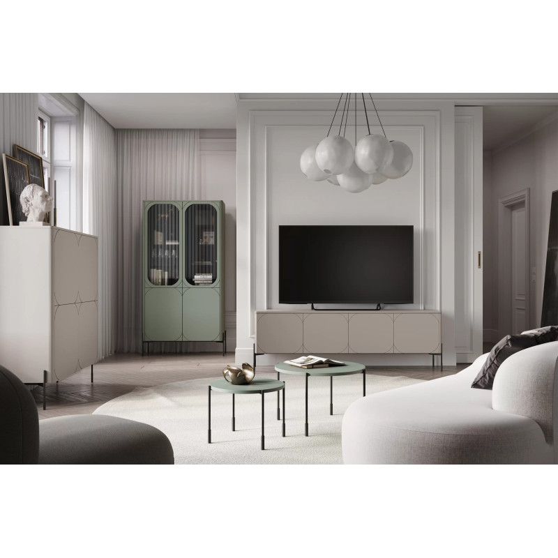 Kredens 120 z dwoma szufladami Sonatia Meble Bogart kaszmir