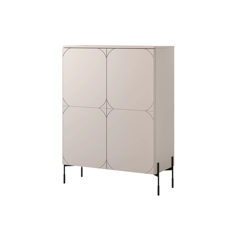 Kredens 120 z dwoma szufladami Sonatia Meble Bogart kaszmir