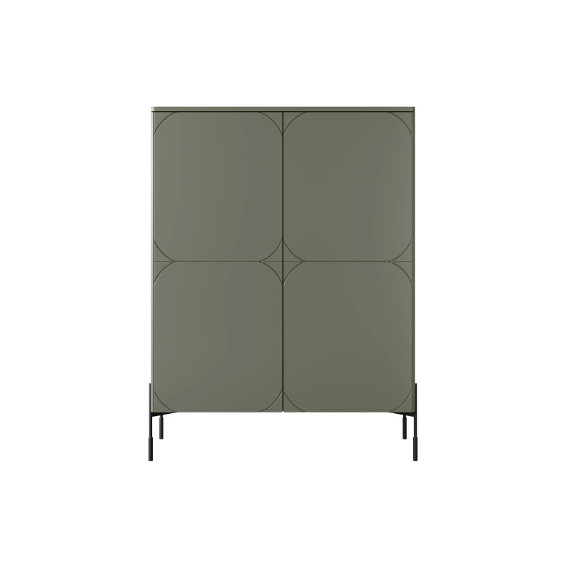 Kredens 120 z dwoma szufladami Sonatia Meble Bogart oliwka