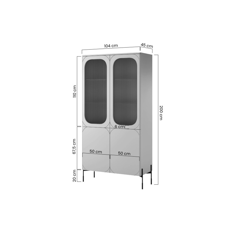 Witryna 100 Sonatia Meble Bogart burgund