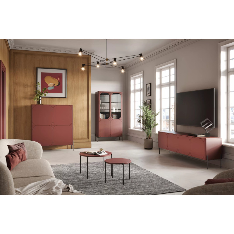 Witryna 100 Sonatia Meble Bogart burgund