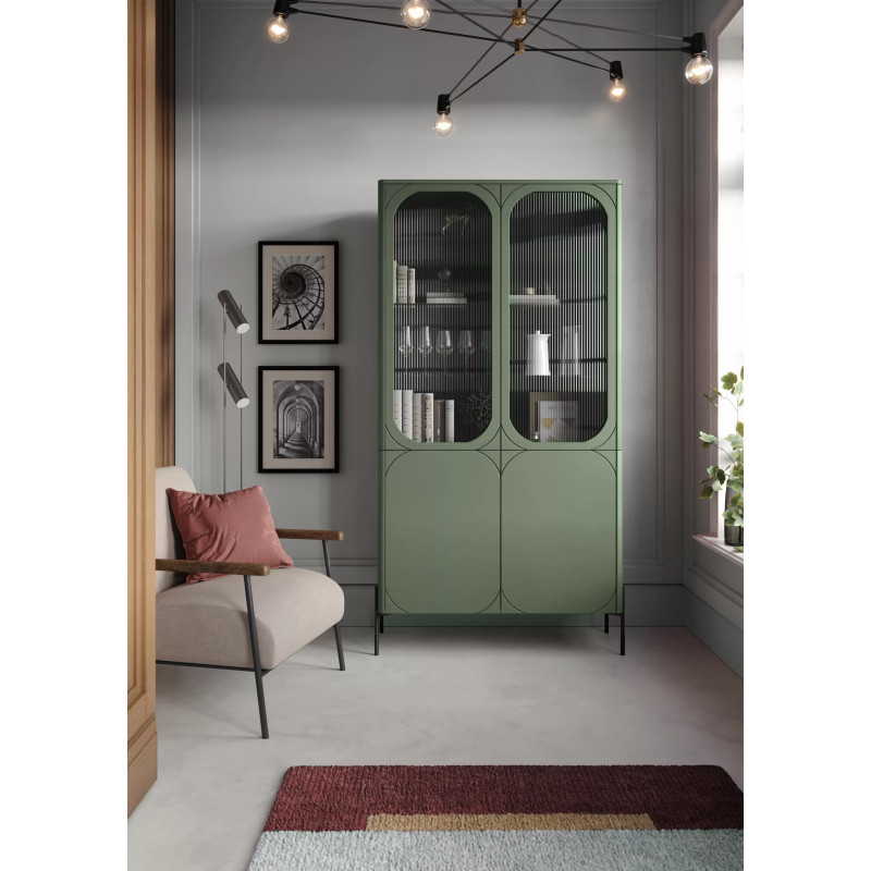 Witryna 100 Sonatia Meble Bogart oliwka