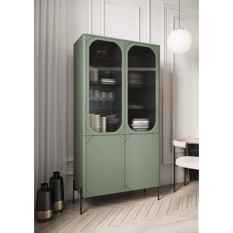 Witryna 100 Sonatia Meble Bogart oliwka