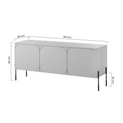 Trzydrzwiowa szafka RTV 150 Sonatia Meble Bogart burgund