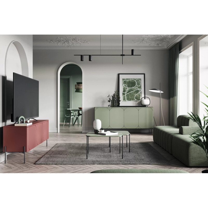 Trzydrzwiowa szafka RTV 150 Sonatia Meble Bogart burgund