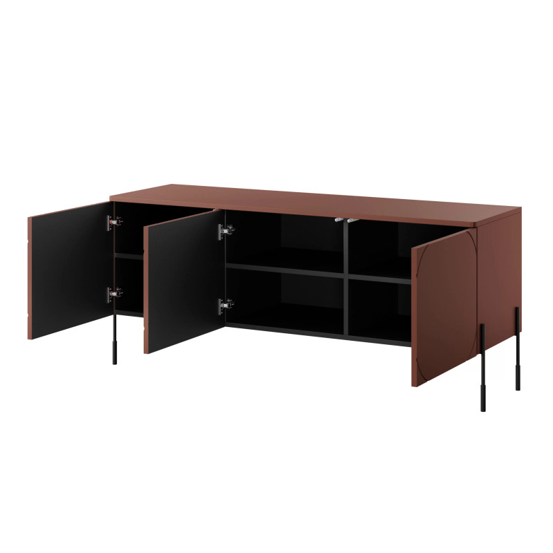 Trzydrzwiowa szafka RTV 150 Sonatia Meble Bogart burgund