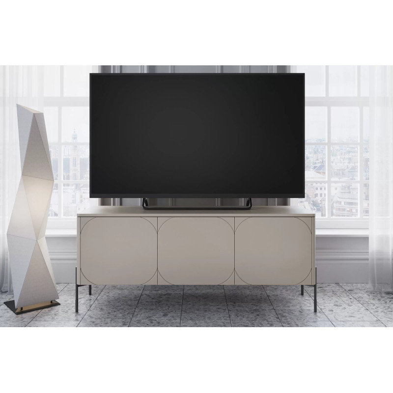 Trzydrzwiowa szafka RTV 150 Sonatia Meble Bogart kaszmir