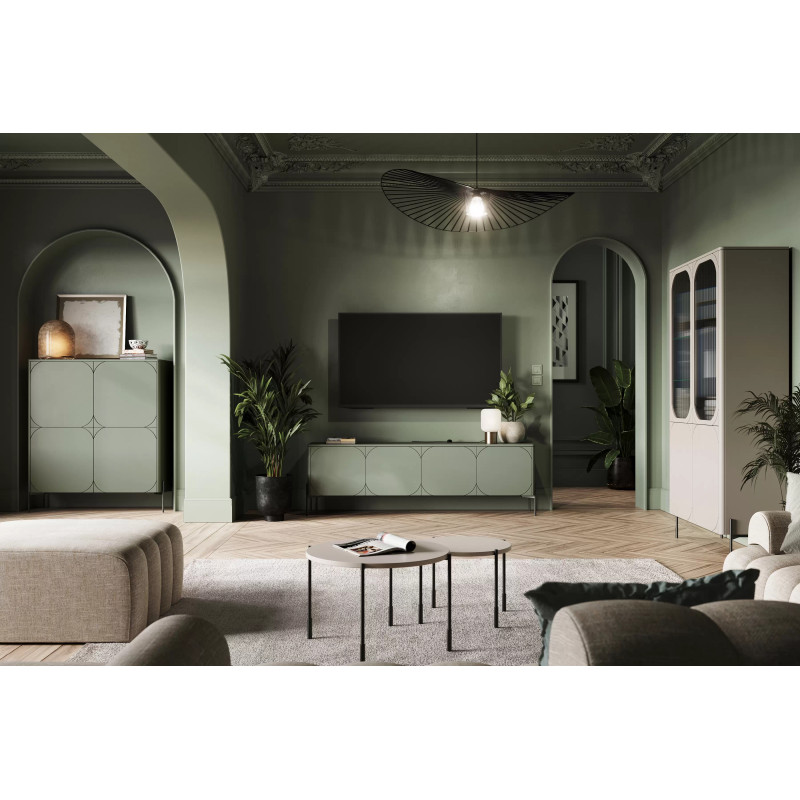 Czterodrzwiowa szafka RTV z szufladą 200 Sonatia Meble Bogart