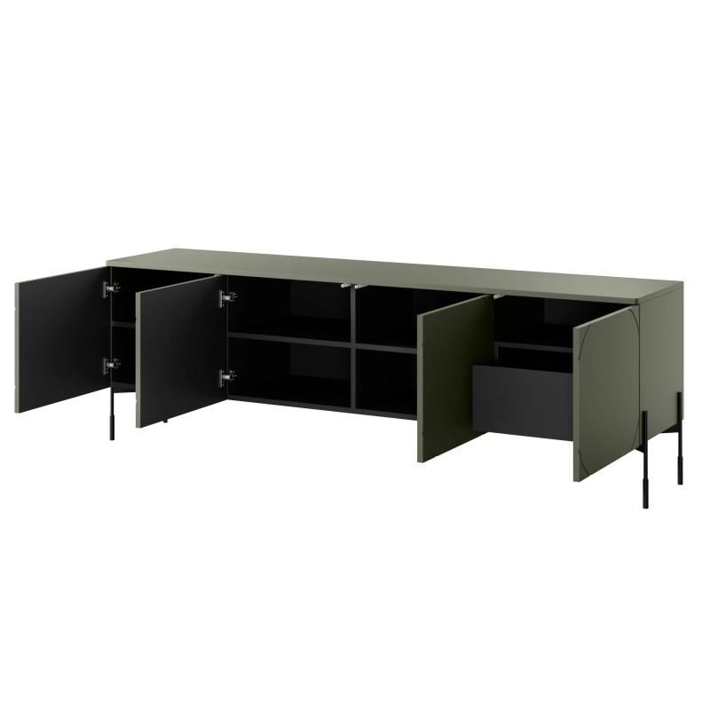 Czterodrzwiowa szafka RTV z szufladą 200 Sonatia Meble Bogart