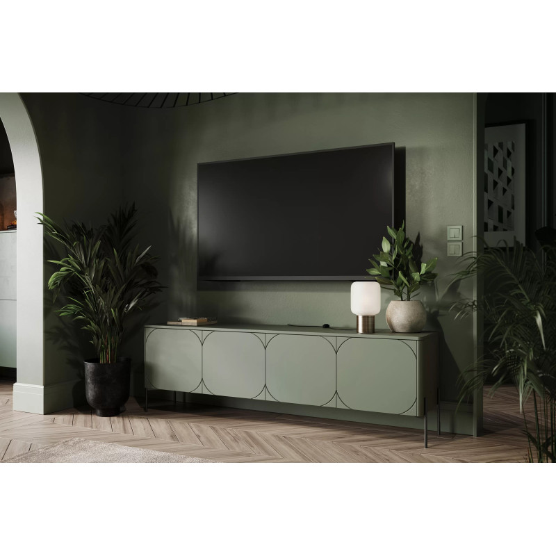 Czterodrzwiowa szafka RTV z szufladą 200 Sonatia Meble Bogart