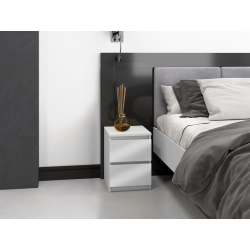 Szafka Nocna Malwa M2 Biały Połysk Szafka Nocna Malwa M2 Biały Połysk