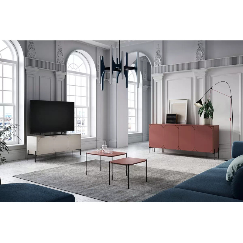 Trzydrzwiowa szafka RTV z szufladą 150 Sonatia Meble Bogart