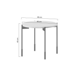 Okrągły stolik kawowy 45cm Sonatia Meble Bogart kaszmir Okrągły stolik kawowy 45cm Sonatia Meble Bogart kaszmir
