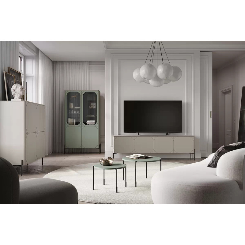 Okrągły stolik kawowy 45cm Sonatia Meble Bogart oliwka