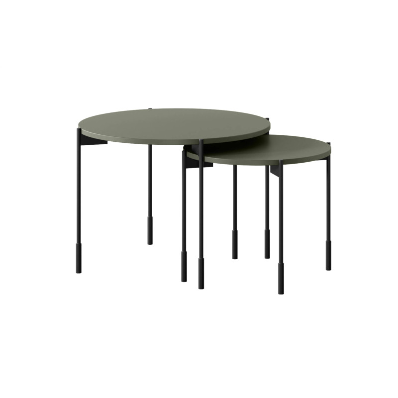 Okrągły stolik kawowy 45cm Sonatia Meble Bogart oliwka