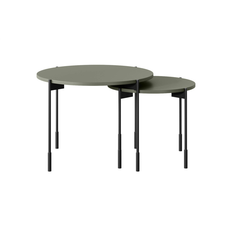 Okrągły stolik kawowy 45cm Sonatia Meble Bogart oliwka