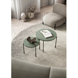 Okrągły stolik kawowy 45cm Sonatia Meble Bogart oliwka Okrągły stolik kawowy 45cm Sonatia Meble Bogart oliwka