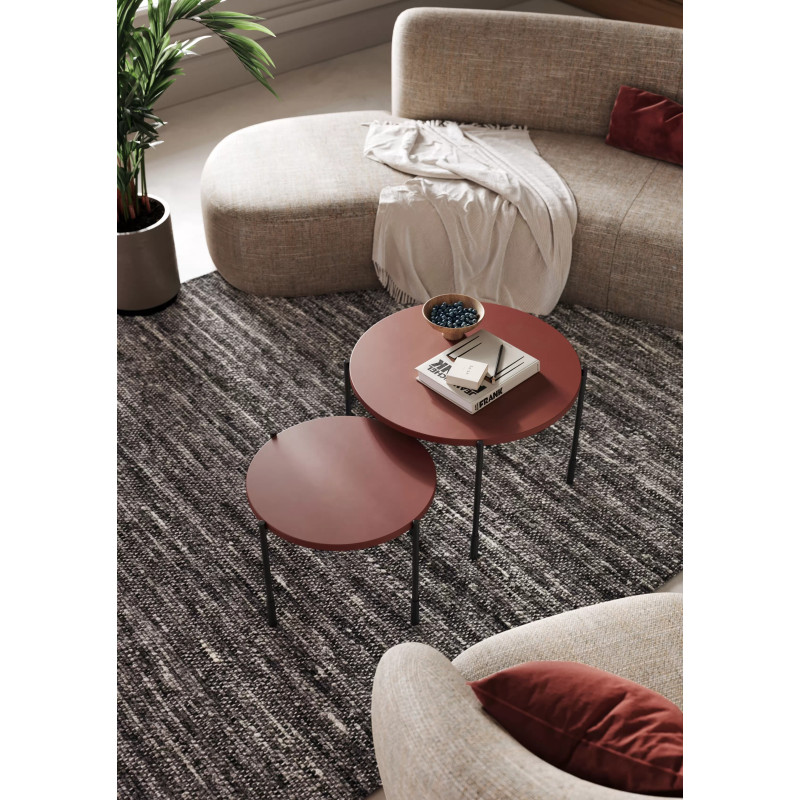 Okrągły stolik kawowy 60cm Sonatia Meble Bogart burgund