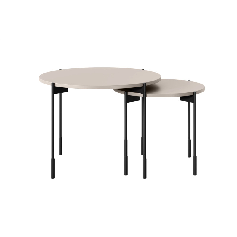 Okrągły stolik kawowy 60cm Sonatia Meble Bogart kaszmir