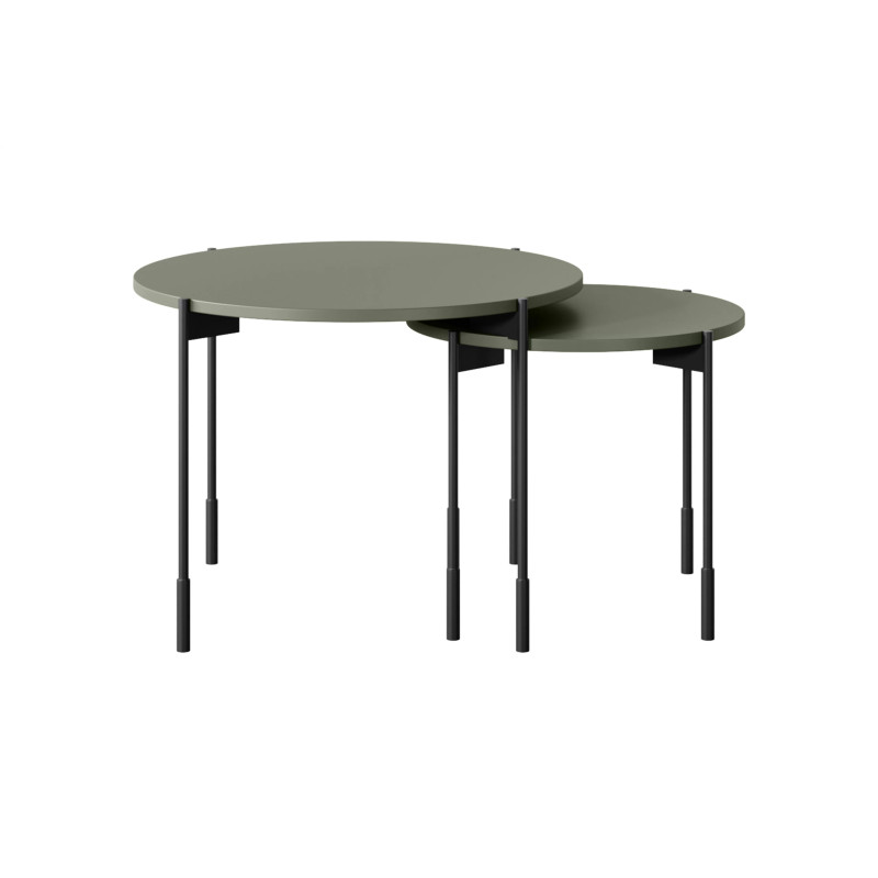 Okrągły stolik kawowy 60cm Sonatia Meble Bogart oliwka