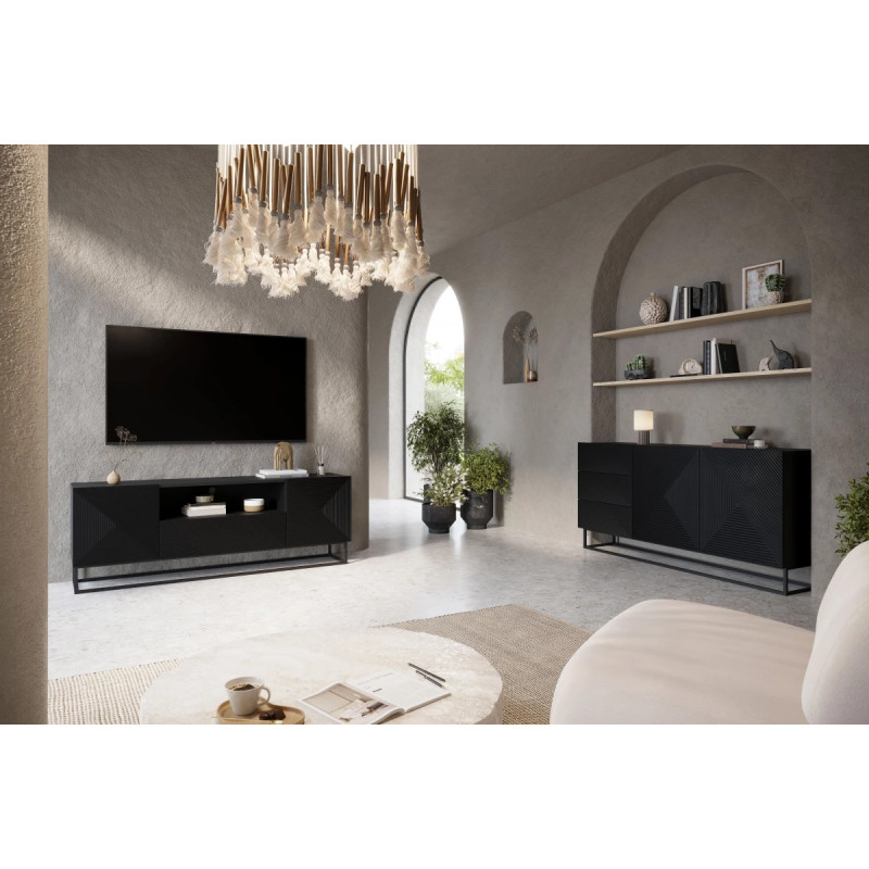 Komoda 167 z szufladami na metalowym stelażu Kolekcja Asha