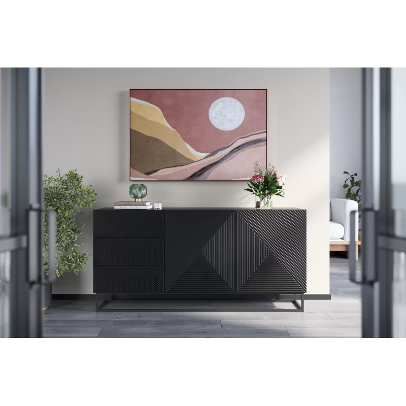 Komoda 167 z szufladami na metalowym stelażu Kolekcja Asha