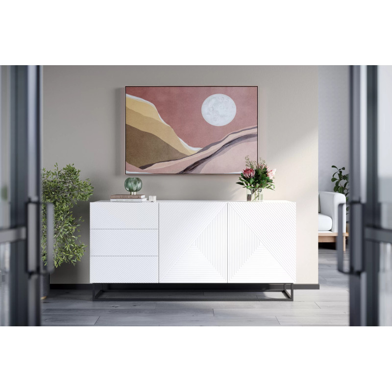 Komoda 167 z szufladami na metalowym stelażu Kolekcja Asha